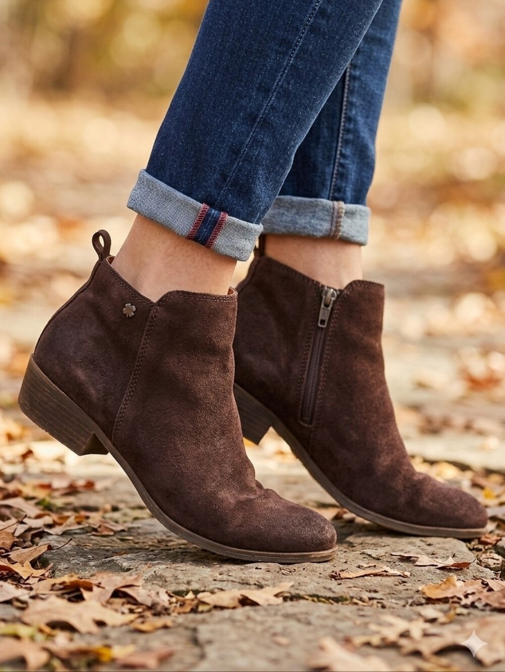 🤎 Lucky Brand Brown Suede Ankle Boots – Women’s 7.5m